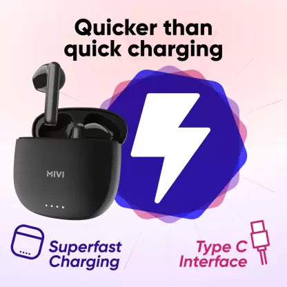 Mivi DuoPods F40 with 50 Hrs Playtime I13mm Drivers|Made in India| Deep Bass Bluetooth Headset Mivi DuoPods F40 with 50 Hrs Playtime I13mm Drivers|Made in India| Deep Bass Bluetooth Headset